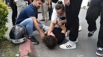 Lüleburgaz'da Motosiklet ile Otomobil Çarpıştı